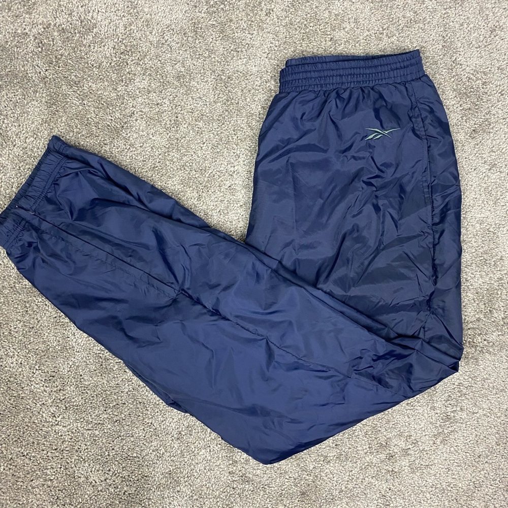 Vintage 90s navy reebok lined track pants